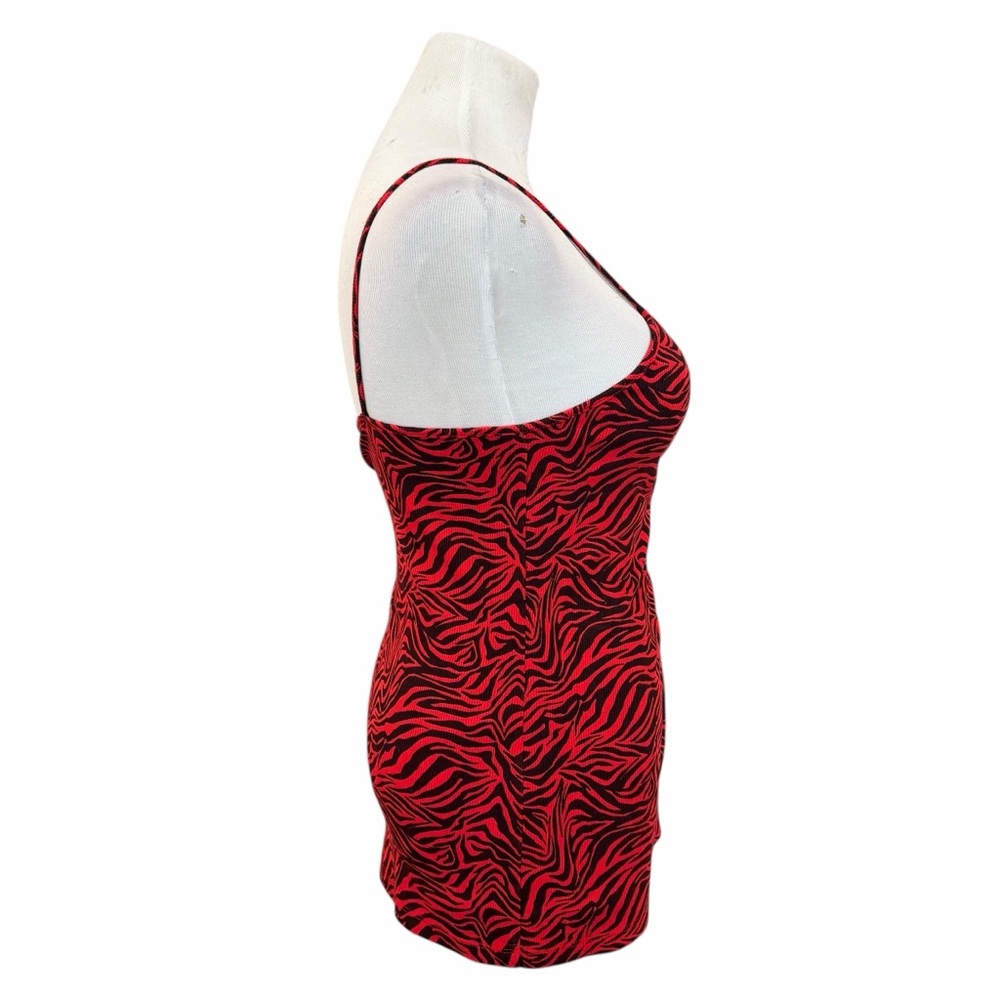 10/$25🦋 Vintage Y2K No Boundaries Red & Black Zebra Print Ribbed Camisole - XL - Picture 9 of 14